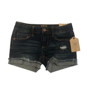 True Craft Denim Cuffed Shorts size 7